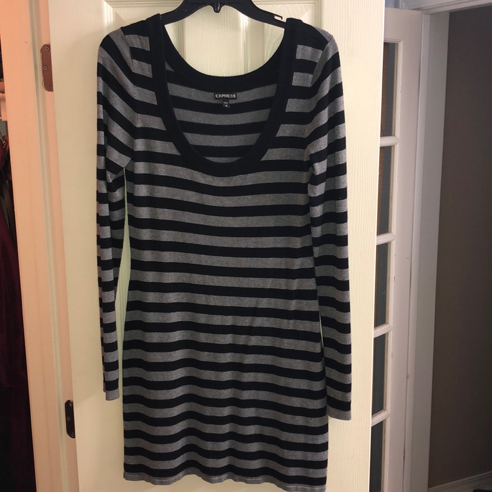 Striped sweater dress